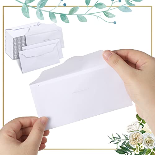Eaasty 1000 Pcs Blank Church Offering Envelopes White Tithe Donation 6.3 x 3.1 Inch Cash Tithe Envelopes for Church Wedding Check Cash Holder Gifts