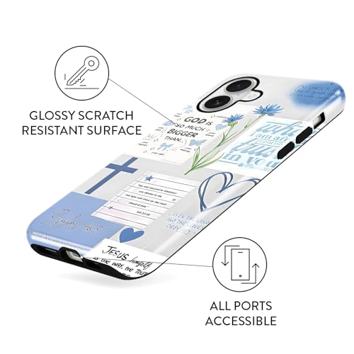 Cute Blue Jesus Christian Phone Case for iPhone 17 6.3'' - color: Blue, size: iPhone 17