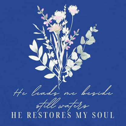 Christian Shirts for Women Faith Jesus Bible Verse Tops - color: Blue, size: X-Large