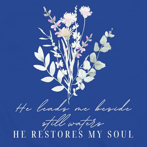 Christian Shirts for Women Faith Jesus Bible Verse Tops - color: Blue, size: Large