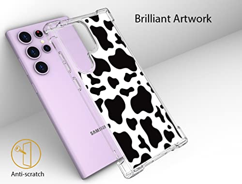 for Samsung Galaxy S23 Ultra Case - Black Cow Print - color: Black Cow Print, size: Galaxy S23 Ultra