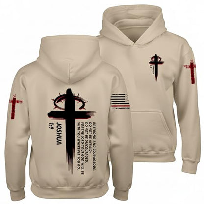 Custom Christian Hoodies for Men Women Faith Cross Jesus Hoodie Bible Religious Gifts Personalized Christmas - color: Sand, size: XX-Large