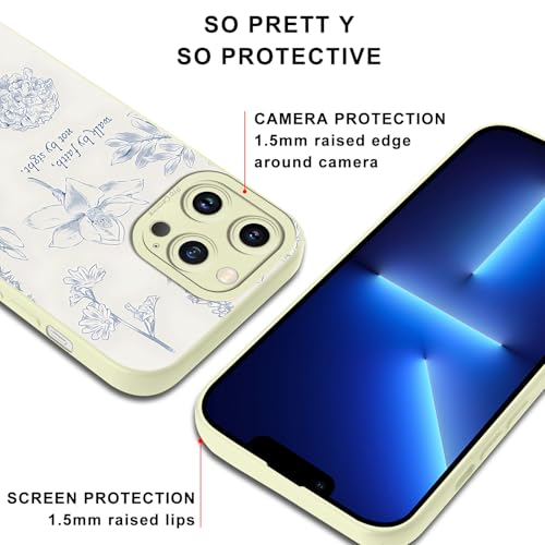 2 Pack Christian Jesus Bible Verses Flower Phone Case for iPhone 13 Pro Max Case Floral Pattern Shockproof Soft Protective for Women Men Phone Cover Funda for iPhone 13 Pro Max 6.7 Inch - color: Aesthetics, size: for iPhone 13 Pro Max
