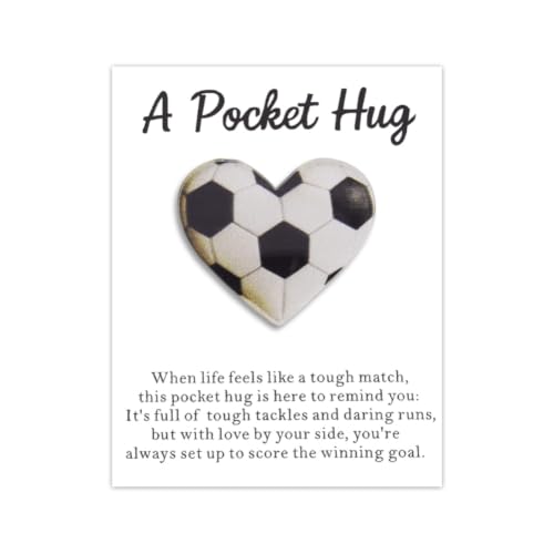 Inspirational Soccer Heart Pocket Hug Token for Soccer Player Hugs Token - color: Soccer