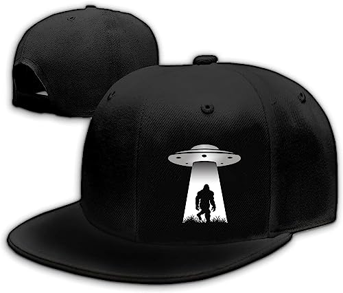 Chef Hat Flat Bill Hats for Men Funny Double Knives Kitchen Adjustable Baseball Cap Snapback Hat for Women - color: Chimpanzees Ufo