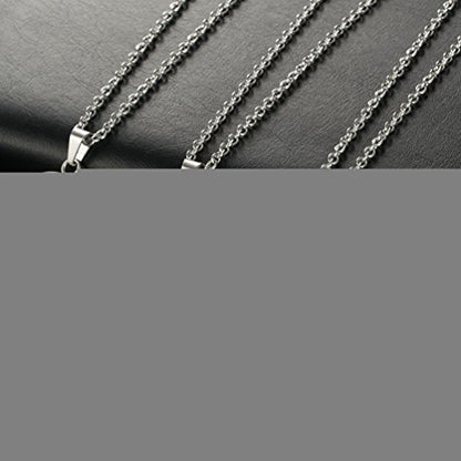 Stainless Steel Bible Verse Christian Lord's Prayer Cross Spinner Charm Pendant Necklace for Men - color: Blue