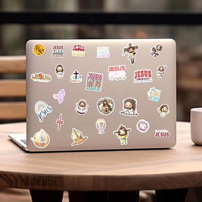 108 Pcs Inspirational Christian Stickers, Waterproof Vinyl Religious Bible Verse Jesus Stickers for Water Bottles, Laptops, Journaling, Scrapbooks, Motivational Faith Decals Gifts - color: Inspirational Christian
