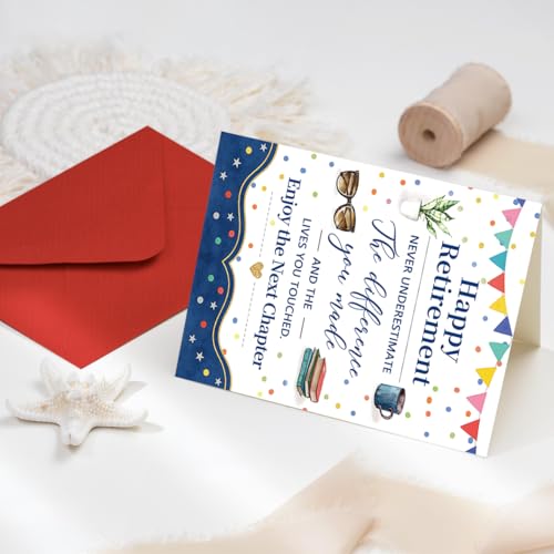Happy Retirement Card, Farewell Card for Coworker Boss - color: BK-049