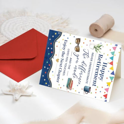Happy Retirement Card, Farewell Card for Coworker Boss - color: BK-049