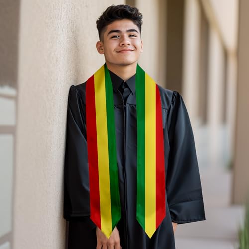 Graduation Satin Sash Scarf 72" Stole - color: Mali Flag