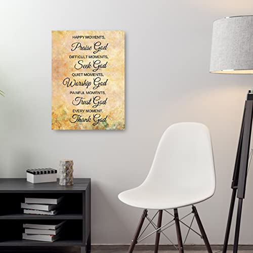 OTINGQD Happy Moments Praise God Wall Art,Christian Home Decor - color: Happy Moments