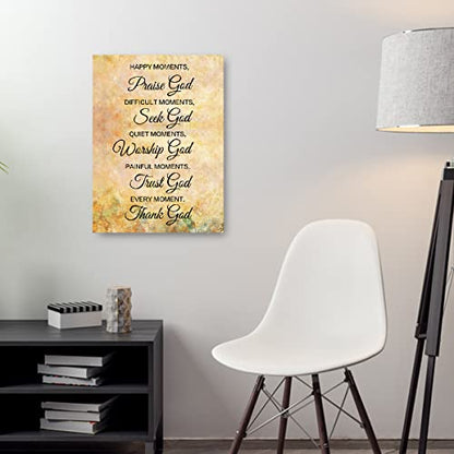 OTINGQD Happy Moments Praise God Wall Art,Christian Home Decor - color: Happy Moments