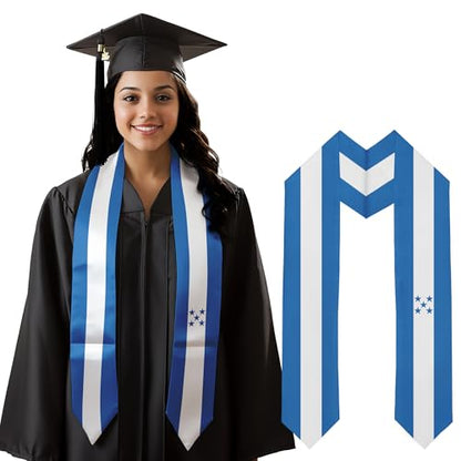 Graduation Satin Sash Scarf 72" Stole - color: Honduras Flag
