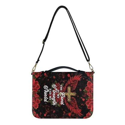 Book Covers Bible Covers for Women Men Large Size Bible Bag Tote - color: A Red Cross Rose, size: Medium