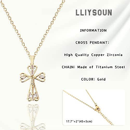 Cross Pendant Necklace for Women Jewelry Gold Cross Necklaces for Women Cross Necklace Minimalist Trendy Jewelry Valentines Day - style: CN12