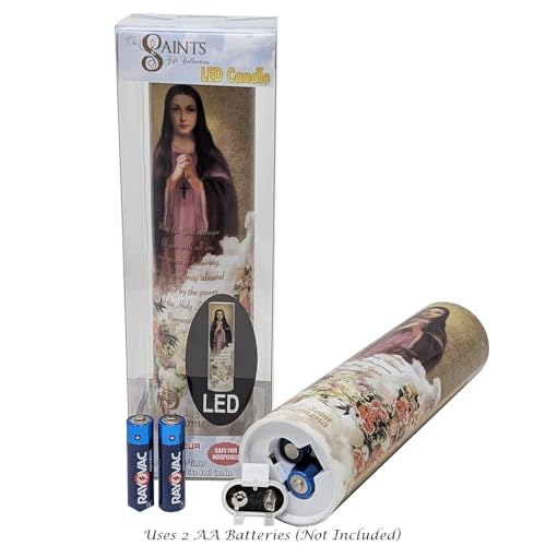 St Philomena LED Flameless Devotional Prayer Candle