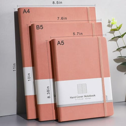 AHGXG Lined Journal Notebook, 320 Numbered Pages, B5 (7.6'' X 10'') - color: Pink, size: B5