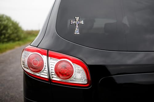 Elektroplate Christian Tapered Cross Reflective Car Decal 3.25" - color: Tapered Reflective
