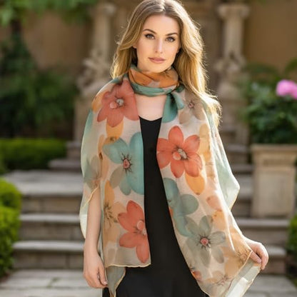 vimate Lightweight Scarf for Women Fashion Head Cover Hijab Cotton Voile Scarf Shawl Wrap for Spring Fall Winter Season - color: F1#.style 72