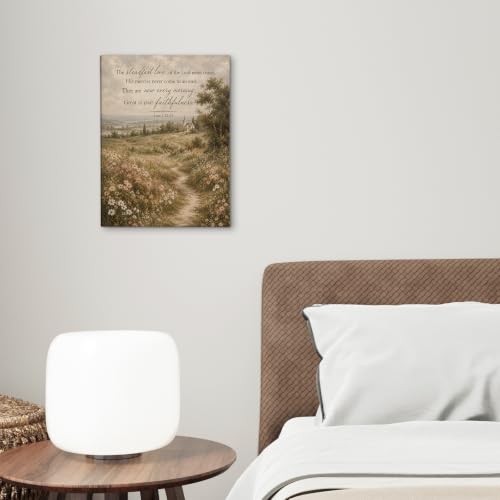 DIENADFX Christian Floral Landscape Canvas Wall Art Decor Pictures 11x14