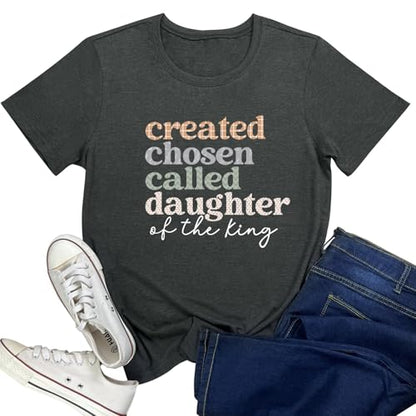 LOOKFACE Women Crewneck Casual Soft Tees Cute Graphic T Shirts - color: Dark Grey, size: Small