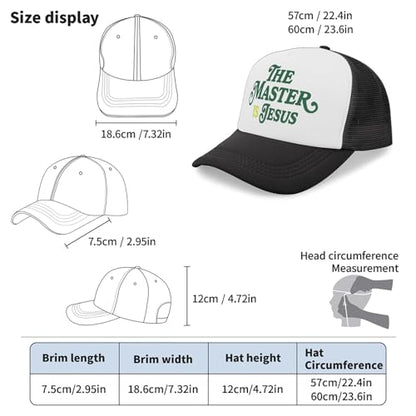 Y'Alls Need Jesus Hats Funny Cap for Grandma - color: The Master is Jesusallblack10