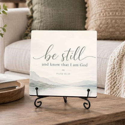 Be Still and Know That I Am God Wood Sign 5.1" Christian Decor(037 - color: Be still8
