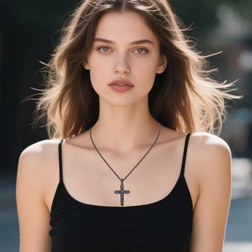 American Flag/Eagle/Star Necklace for Women 925 Sterling Silver Silver/Gold/Black American Flag Pendant 4th of July Jewelry for Wife Sister Girlfriend - color: Black-4