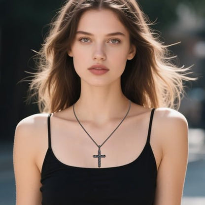 American Flag/Eagle/Star Necklace for Women 925 Sterling Silver Silver/Gold/Black American Flag Pendant 4th of July Jewelry for Wife Sister Girlfriend - color: Black-4