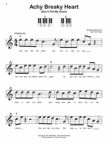 Country Super Easy Songbook | 60 Classic Country Hits for Piano Simple Arrangement | Easy Piano Sheet Music with Right-Hand Melodies and Chord Diagrams | Beginner Friendly Country Music Songbook