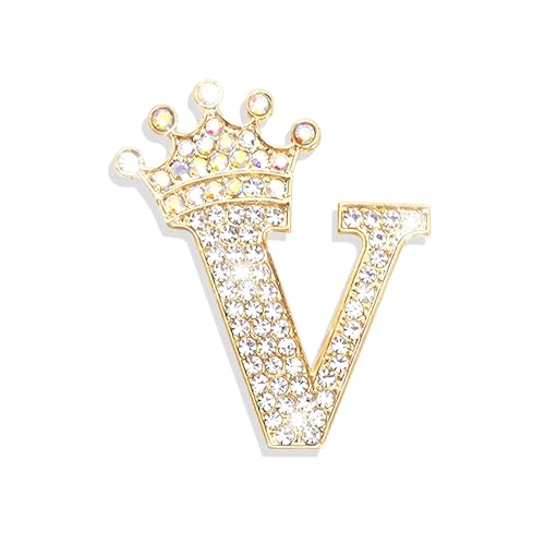 Brooches and Pins for Women A-Z Letter Rhinestone Brooch Pin Jewelry Gifts - color: A2