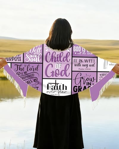 Bozidol Prayer Shawls and Wraps for Women - color: Purple