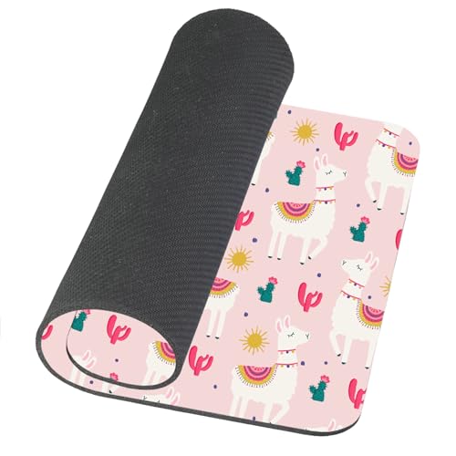 TSSOHU Cute Llama Alpaca Customized Rectangle Non-Slip Rubber MousePads for Office Home Laptop, Computer Mouse Pad for Wireless Mouse, 9.5""x7.9""x0.12"" Inch(240mm x 200mm x 3mm), WMJMP2436 - color: WMJ136