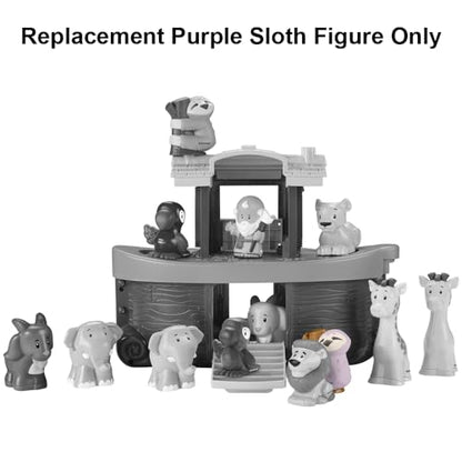 Fisher-Price Replacement Part Little People Bible Story Noah's Ark Playset HNG03 - Replacement Purple Sloth Figure