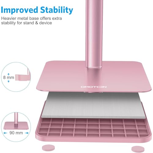 OMOTON CA02 Cell Phone Stand with Charging Hole for Desk Rose Gold - color: Rosegold