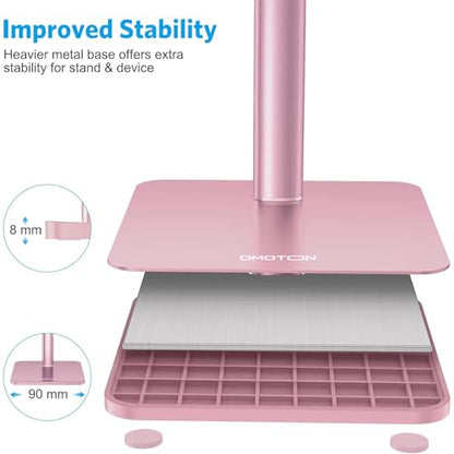 OMOTON CA02 Cell Phone Stand with Charging Hole for Desk Rose Gold - color: Rosegold