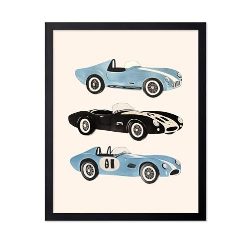 Monem Art Boys Bedroom Print - Race Cars Poster - Nursery Cars Art - Playroom Wall Design - Minimal Car Racing Art - Great Kid's Room or Nursery Decor - 8x10 UNFRAMED Wall Art - color: Style-03, size: 8"L x 10"W