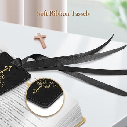 FINPAC Leather Bible Bookmarks, Bible Verse Book Markers