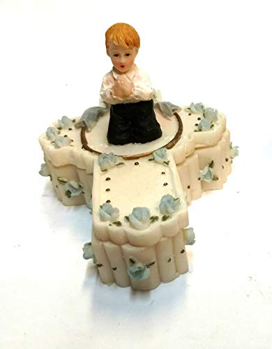First Communion Keepsake Box 2.25 x 3.25 inches (Blue) - color: Blue