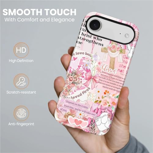 Magnetic Case for iPhone 17 Air, Compatible with Magsafe PC Hard Shell & Silicone Inner Bumper Anti-Scratch Full-Body Cover Shockproof Slim Design Retro Newspaper Collage Religious Jesus - color: Retro Newspaper Collage Religious Jesus, size: iPhone 17 Ai