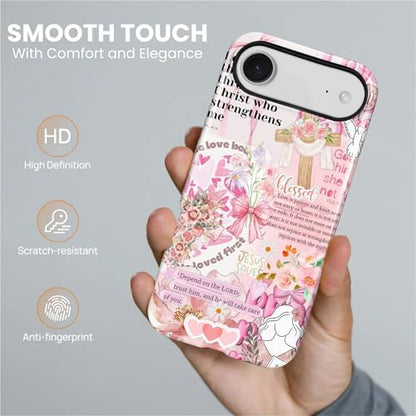 Magnetic Case for iPhone 17 Air, Compatible with Magsafe PC Hard Shell & Silicone Inner Bumper Anti-Scratch Full-Body Cover Shockproof Slim Design Retro Newspaper Collage Religious Jesus - color: Retro Newspaper Collage Religious Jesus, size: iPhone 17 Ai