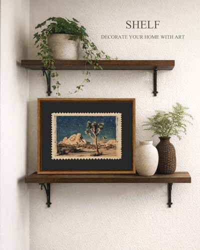 InSimSea Framed Canvas Wall Art, Western Desert Cactus, 10x8 Inch - color: Mail in the Wilderness