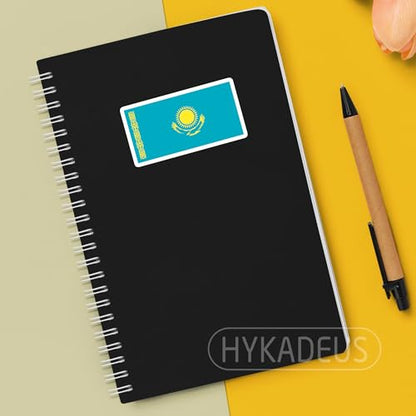(3Pcs) Kazakhstan Flag Stickers – Kazakh Sticker, Country Flag Vinyl Decal - color: Kazakhstan
