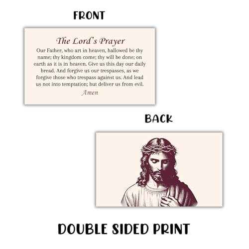 The Lord’s Prayer Wallet Card 30pk 2x3.5” Book Mark Christian Scripture Praying Encouragement Modern Minimalist Matthew 6:9 Disciples Bible Verse