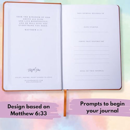 Bible Journal for Women - Christian Gifts for Women Daily Journal Prayer Journal Bible Journaling Supplies for Bible Study Gratitude Journal - 8.5" x 5.5" - 150 Page Lined Journal (Seek First) - color: Seek First