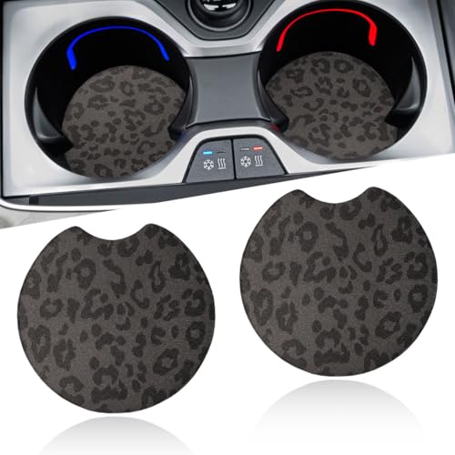 Leopard Print Car Cup Holder Coasters, 2.77'' Drink Cup Mat, No.13 - size: No.13