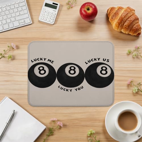 Lucky 8 Ball Retro Mouse Pad Trendy Neutral Desk Pad 9.5x7.9 Inch - color: Lucky 8