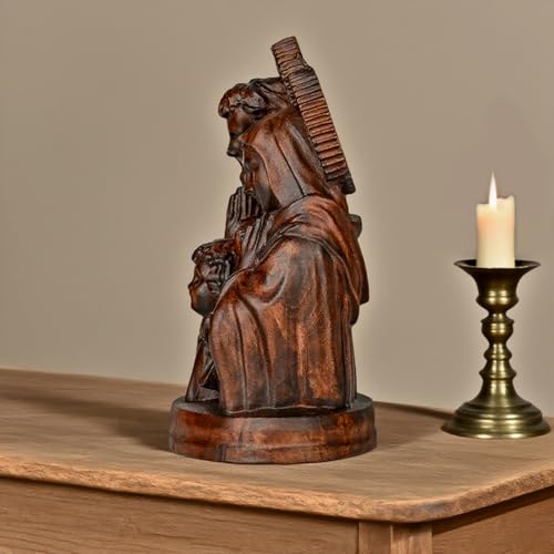 BGCarvedGrace Holy Family Wooden Statue - color: Holy Family, size: 4 Inch