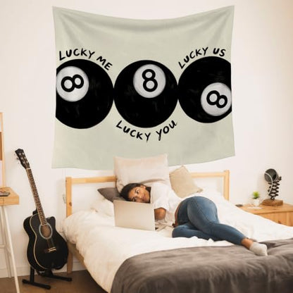 HUGANE Lucky 8 Ball Tapestry Wall Decor 50x60 Inch - color: colour-06