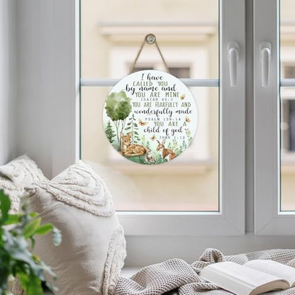 Christian You are a Child of God Front Door Sign, Religious Bible - color: Deer